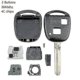 thumbnail image 2 of Car Smart Remote Key 2 Buttons 4C Chip Car Key Fob Fit suitable for Toyota Corolla 2001-2007 304MHZ new Qhzl A-G, 2 of 5
