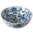 Decorative Ceramic Bowls Set of 2 Blue/White
