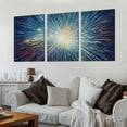 thumbnail image 2 of Nawypu  Starburst Canvas Wall Decor by Artist Studio Arts for Living Room, Bedroom, Bathroom, Kitchen, Office, Bar, Dining & Guest Room - Ready to Hang - 12''x16''X3 Panels, 2 of 4