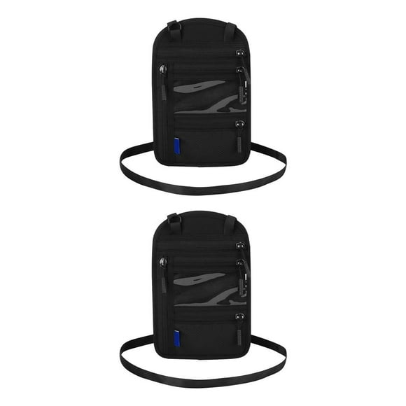 Matsuzay Cartera de nylon para pasaporte con correas cruzadas Tarjeta multifuncional Efectivo Soporte para teléfono Bolsa Bolsa Unisex Organizador de Type2 NO2 Matsuzay CBP193150