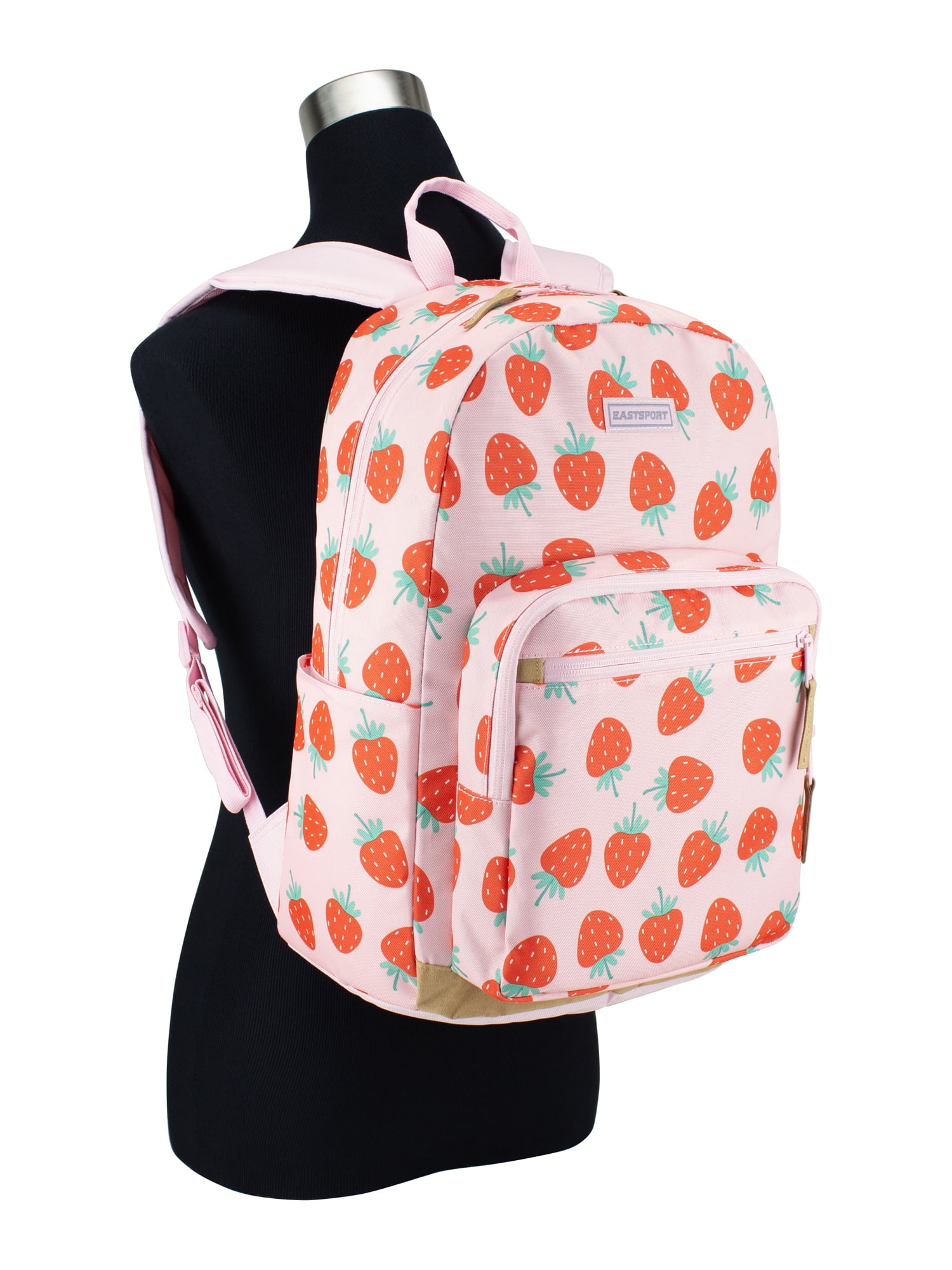 Eastsport Unisex 17" Backpack & Lunch Box 2-Piece Set, Strawberry Dream