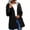 Black, variant on Maplenight Rain Jacket Women Waterproof Mid Length Hooded Windbreaker Jacket Zip Up Long Sleeve Outerwear with Pocket