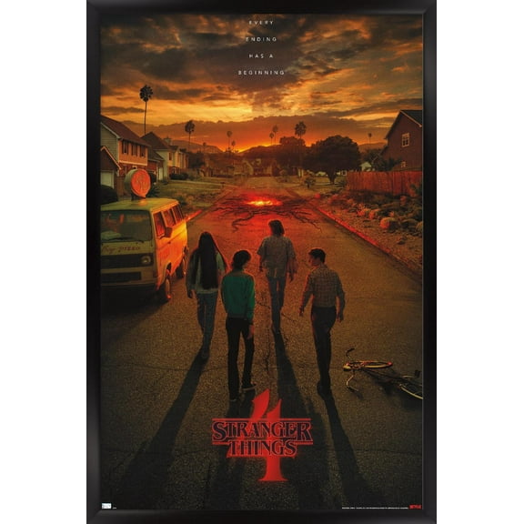 Netflix Stranger Things: Season 4 - California Teaser 14.72" x 22.37" Framed Poster, by Trends International