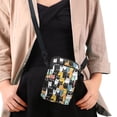 thumbnail image 4 of HELLHERO Cat Pattern with Zipper Adjustable Crossbody Bag Sling Bag with Double Zipper for Women Crossbody Bag, 4 of 7
