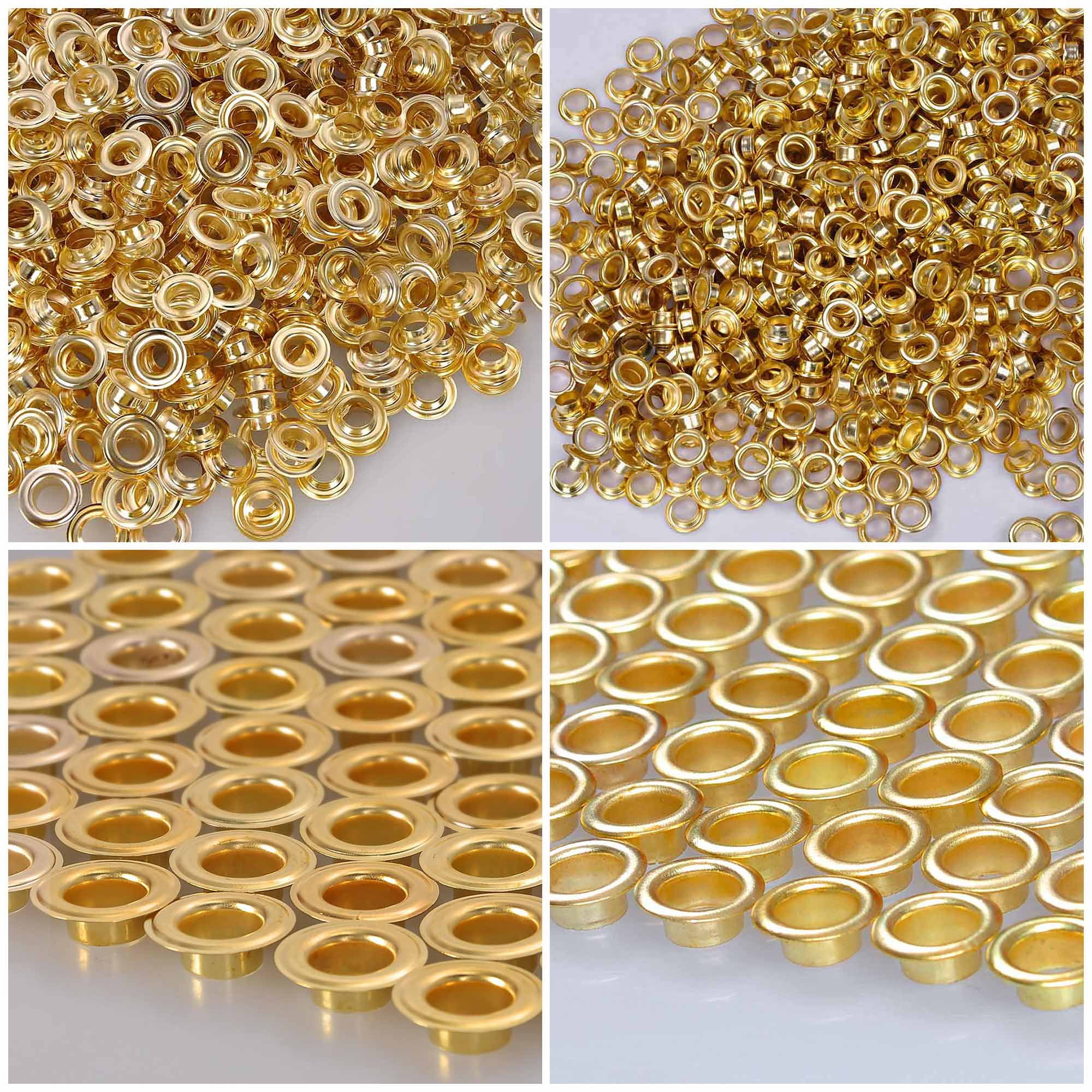 Yescom 4000 sets of 1/4"(6mm) 3/8"(9.5mm) 1/2"(12mm) Grommet Kits Brass Eyelets and Washers for Leather Tarp Prints