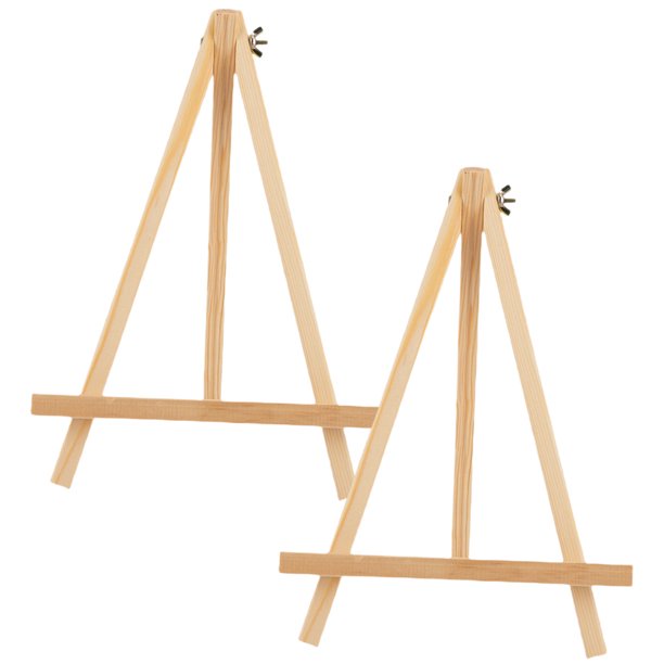 2 soportes decorativos de madera para cuadros, caballetes de escritorio para pintar.