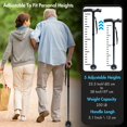 thumbnail image 6 of All Terrain LED Folding Walking Cane- 6 Ultra Bright Built-In LEDs-Folds in Seconds-5 Adjustable Height Levels, 6 of 10