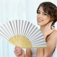 thumbnail image 1 of JJKBVCLO White Paper Fan Lightweight Foldable Elegant Design Ideal, 1 of 9