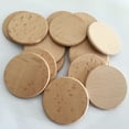 thumbnail image 7 of Lingstar Diy Round 20-Piece Craft pendant Wood Beige Coasters, 7 of 7
