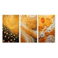 thumbnail image 2 of Designart "Color landscape Abstract Saffron II" Abstract Botanicals Wall Art Set Of 3 - Yellow Floral Gallery Set For Office Decor, 2 of 6