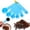 Blue, variant on Plastic Measuring Spoon Set 6 Piece with Graduations Baking Measuring tool DIY Spoons for Cake and Baking,measuring spoons,coffee scoop,Blue