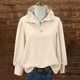 thumbnail image 1 of TaTaai 2026 Spring Summer Solid Color Button Top for Women Long Sleeve Round Neck Casual Blouse Soft Comfy Lightweight Daily Vacation Outfits Gift, 1 of 5