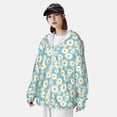thumbnail image 3 of Daiia Daisy Floral A UPF 50+ Sun Protection Hoodie Jacket Lightweight Long Sleeve Sun Shirt for Women Men with Pocket Hiking Outdoor-XX-Large, 3 of 7