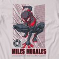 thumbnail image 3 of Marvel Spider-Man Miles Morales City Web Men's T Shirt (Ice Grey, S-XXXL), 3 of 4