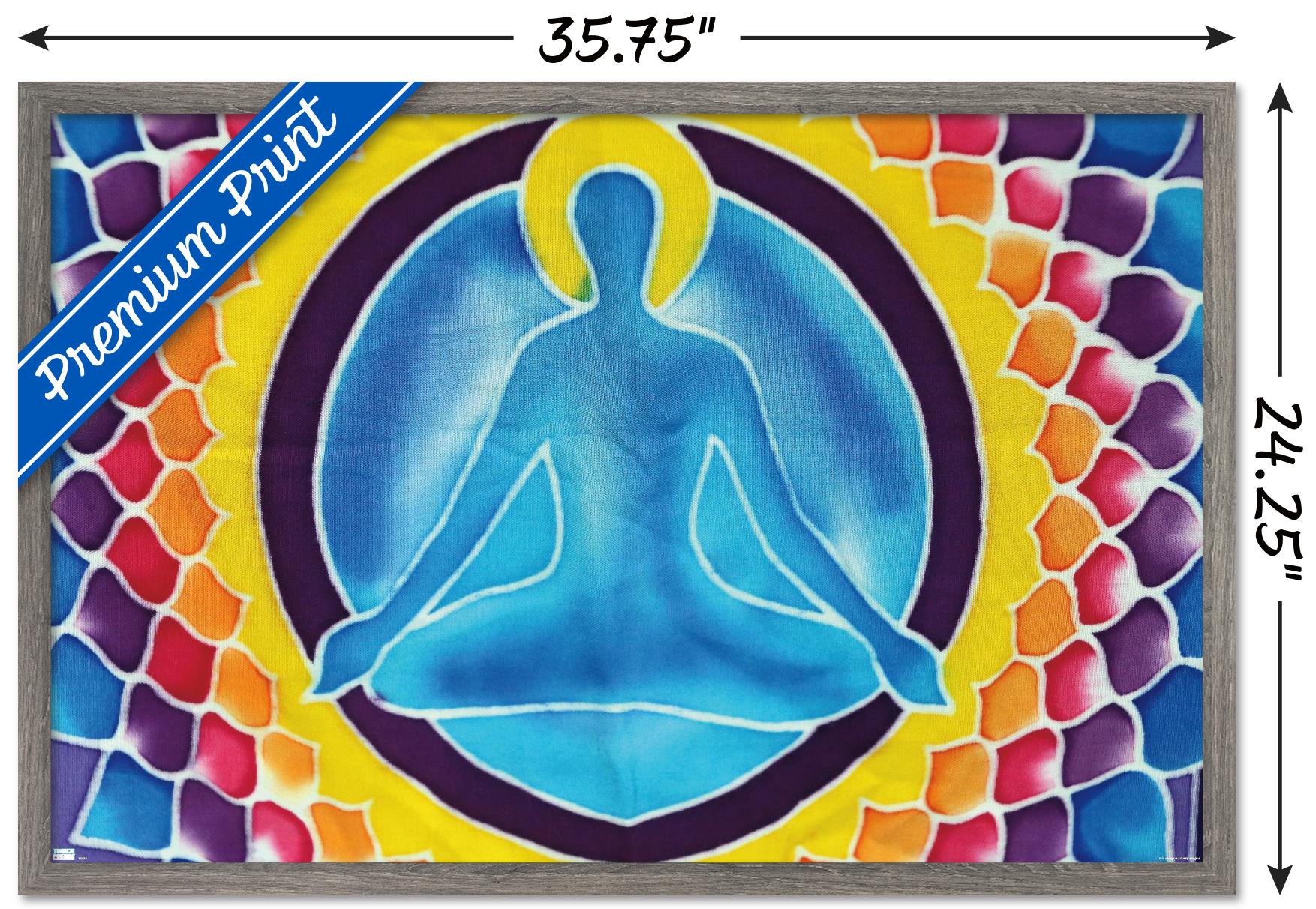 Yoga - Colorful Wall Poster, 22.375" x 34", Framed