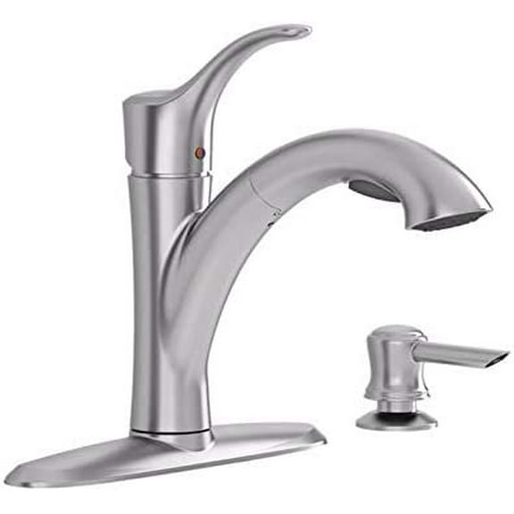 American Standard Mesa Stainless Steel 1-Handle Pull-Out Kitchen Faucet
