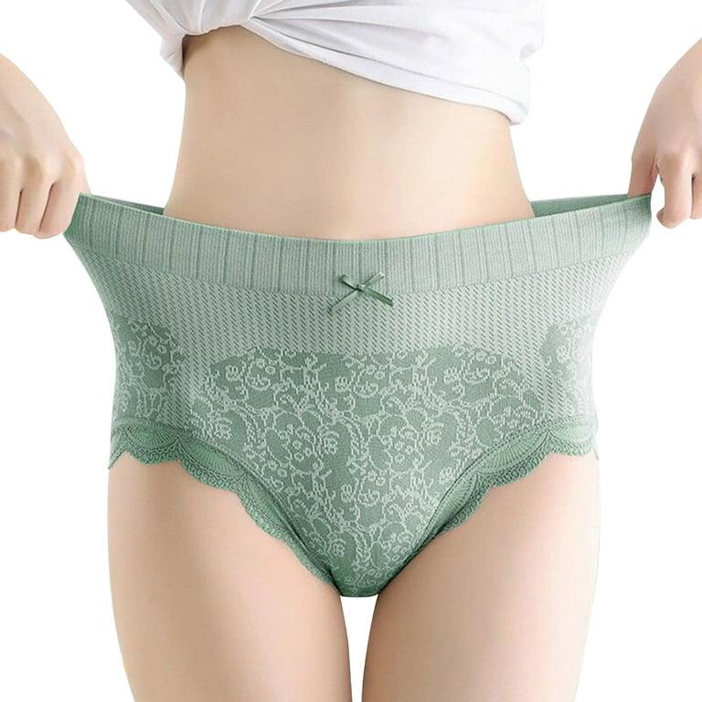 Cheeky Underwear For Women High Waist Lace With Lifter Comfortable Stylish Briefs  Panties Green L 