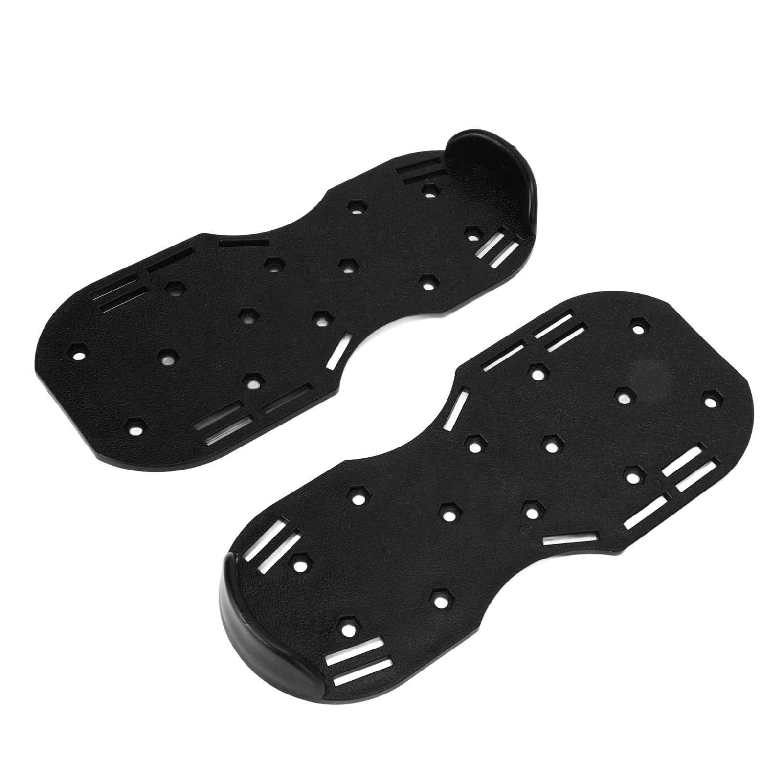 NFTIGB Manual Lawn Scarifier Garden Spike Sandals Grass Aerator Shoes with Zinc Alloy Metal Buckle Straps for Gardening Industry Black Heavy Duty Yard Turf Care Tool 11.6 inches / 29.5 cm