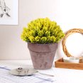 thumbnail image 4 of Maceta falsa Decoración de mesa de flores Flor artificial de plástico Bonsai Simulación de sala de estar Flor en maceta, Amarillo Yuarrent HA8892-02B, 4 of 6