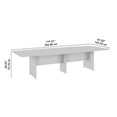 thumbnail image 3 of BBF 120"W Boat Shaped Engineered Wood Conference Table in Black Walnut, 3 of 6