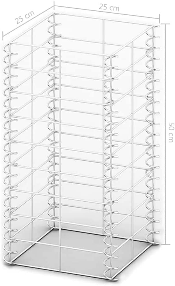 vidaXL 3X Gabion 59" Steel Retaining Wall Garden Edging Cage Basket Planter 9.8" x 9.8" x 59.1"