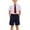 Multicolor, variant on FSYBOA Boys Cotton Outfit Sets Size 10-12T, 2 Piece Collared Soft School Uniform Kids Summer Shirts and Shorts Black