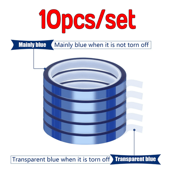 10-Pack Sublimation Heat Tape - Premium No-Residue Transfer Tape for Flawless Crafting, DIY Projects & Heat Press Applications