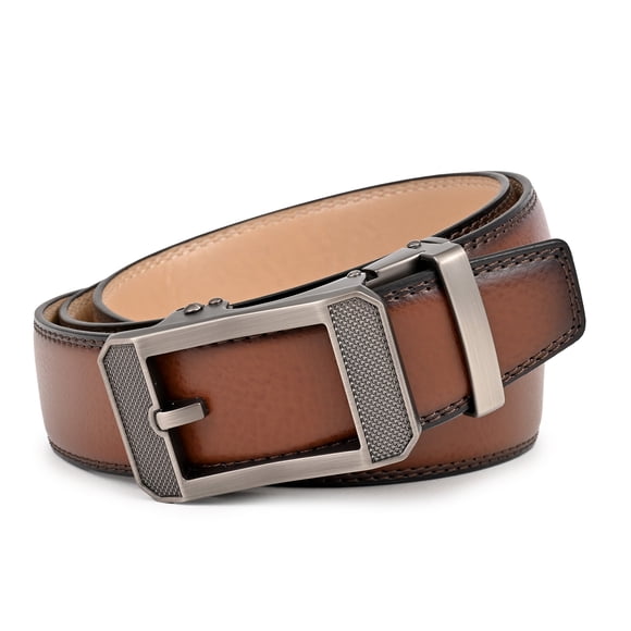 Cinturón American Duck Para Caballero, Ajustable Café, Hebilla Rectangular, Talla 38 40