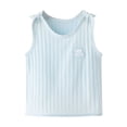 thumbnail image 2 of piuwrlz Children Girls Boys Sleeveles Tank Tops for Toddler Refreshing Vest Comfortable Round Neck Pullover Light Blue Size 6 Months, 2 of 3