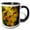 Black/White, variant on 3drose, Turkish St Johns Wort Wild Flower Vector, 15oz Mug