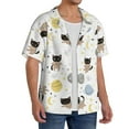 thumbnail image 2 of Sikiie Cute Cat Men's Wrinkle Free Untucked Cuban Shirt Business Casual Button Down Shirts Short Sleeve Shirt, 2 of 5