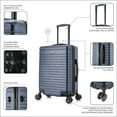 thumbnail image 4 of InUSA Deep 20" Hardside Lightweight Luggage with Spinner Wheels, Handle Studs, Trolley, Blue, 4 of 10