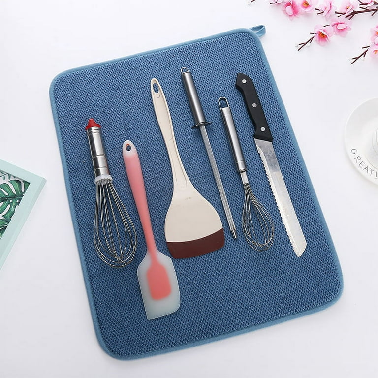 Microfiber Dishes Drainer Mats Absorbent Dish Drying Mat for