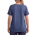 thumbnail image 4 of WellSize Plus Size Tops for Women Casual V Neck Blouses Dressy Lace Short Sleeve Shirts Summer Tunic Tops, 4 of 8