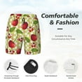 thumbnail image 3 of Yiaed Cherries and Ladybirds Print Mens Swim Trunks Bathing Suit Compression Liner Beach Swim Shorts Swimwear Quick Dry Zipper Pocket No-Chafing Board Short-Small, 3 of 6