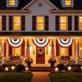 thumbnail image 6 of CY5O5ee Patriotic Lighted Half Fan Bunting Flag 4th Of July Decorations Indoor/Outdoor Light Up Bunting Banner for Independence Day & Patriotic Events 1 PACK, 6 of 6
