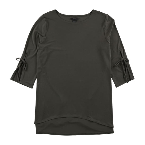 Alfani Blusa con mangas anudadas para mujer, verde, grande Alfani Pull-over