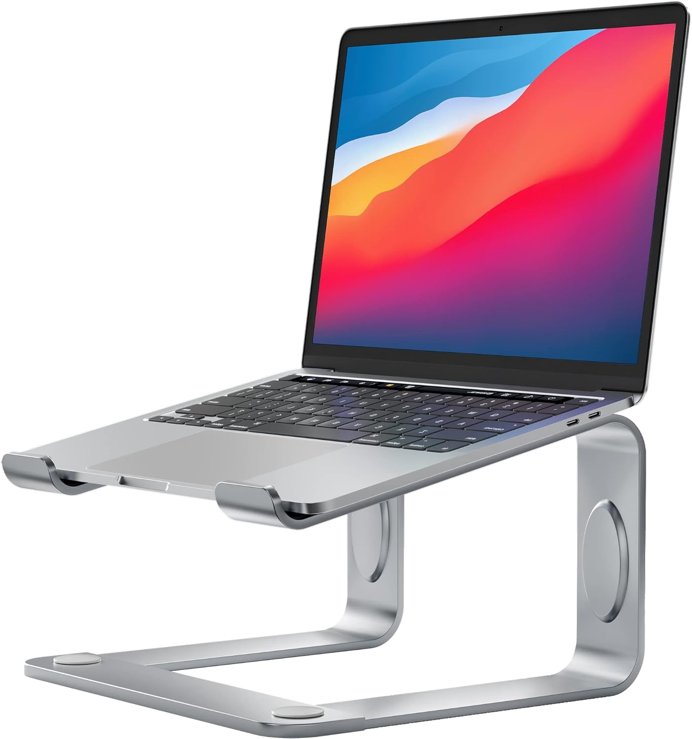 FrostHike Laptop Stand, Ergonomic Laptop Riser Laptop Mount for Desk, Notebook Computer Stand Holder Compatible with Most 10-15.6” Laptops, Silver