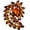 Brown, variant on diamond-encrusted red leaf brooch in a vintage gold tone. Available in multiple colors.