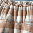 thumbnail image 3 of Women’s Fall Winter Maxi Skirts Elastic High Waisted Plaid A-Line Long Skirt Tiered Ruffle Flannel Skirts Khaki One Size, 3 of 5