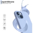 thumbnail image 3 of Compatible with iPhone 13 Case 6.1, Slim Liquid Silicone 3 Layers Full Covered Soft Gel Rubber Case Cover 6.1 inch-Light Blue, 3 of 11