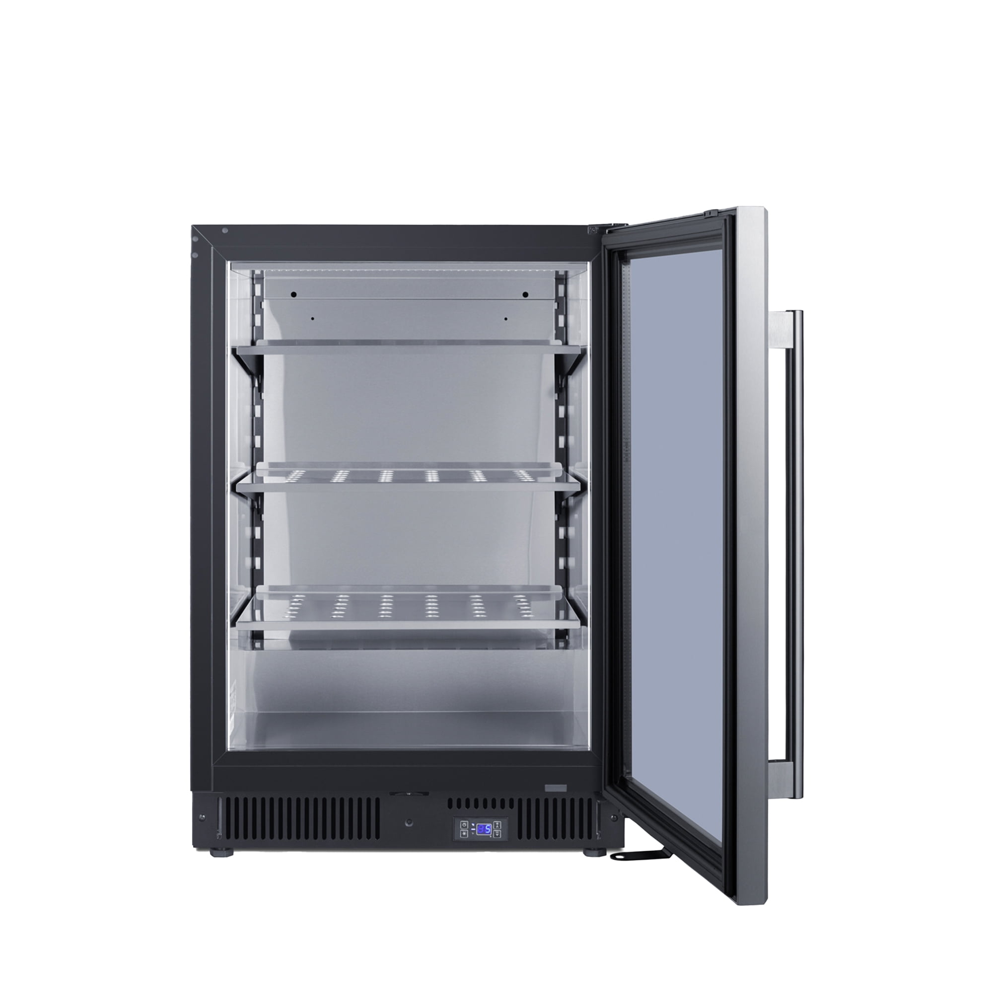Summit 24 Inch Display Freezer, 5.0 cu.ft. Capacity,, Stainless Steel & Glass - SCF475