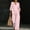 Red women polka dot loungewear set a1, variant on BRELIL Women Polka Dot Two Piece Lounge Set V Neck 3/4 Sleeve Blouse Wide Leg Pants Matching Loungewear Boho Casual Vacation Travel Outfits, Sky Blue XL