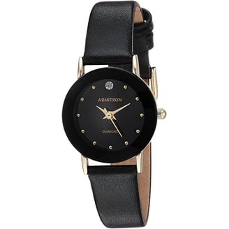 Ladies Chisel Stainless Steel Black Leather Strap Watch  display picture 2