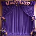 thumbnail image 1 of Cortinas de fondo PARTISKY de poliéster morado oscuro de 4 x 3 m, 1 of 7