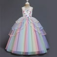 thumbnail image 4 of HAWEE Robe de Princesse Licorne pour Filles, Déguisement de Fête Chic, Robe de Fête de Mariage et d'Anniversaire pour 3 à 14 Ans, 4 of 5