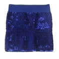 thumbnail image 2 of Women's Sequin Fringe Skirts Elastic Waist Stretchy Glitter Mini Skirt Rave Party Dance Costume, 2 of 4