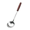 thumbnail image 3 of FurNest Stainless Steel Wooden Handle Spatula, Soup Spoon, Stir Fry Strainera3d8 H, 3 of 9