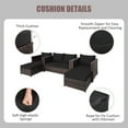 thumbnail image 4 of Gymax 5PCS Outdoor Patio Rattan Conversation Sofa Furniture Set w/ Black Cushions, 4 of 9