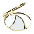 thumbnail image 3 of Cosmetic Folding Portable Pocket Mirror Double-sided Round Mirror Golden, 3 of 6